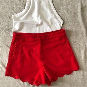 Red Annabelle Shorts